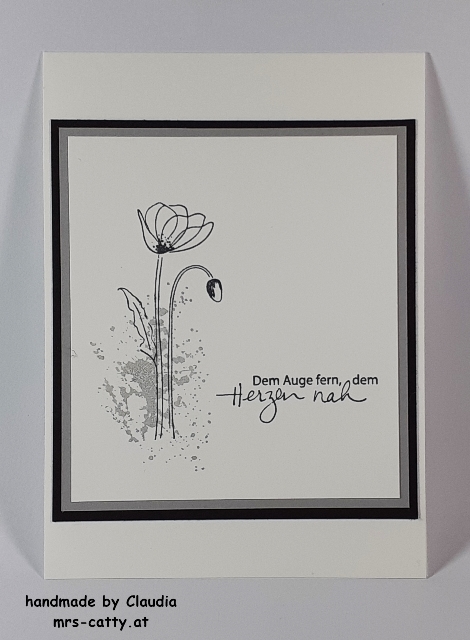 Karte, Trauer, Painted Poppies, Stampin`Up!